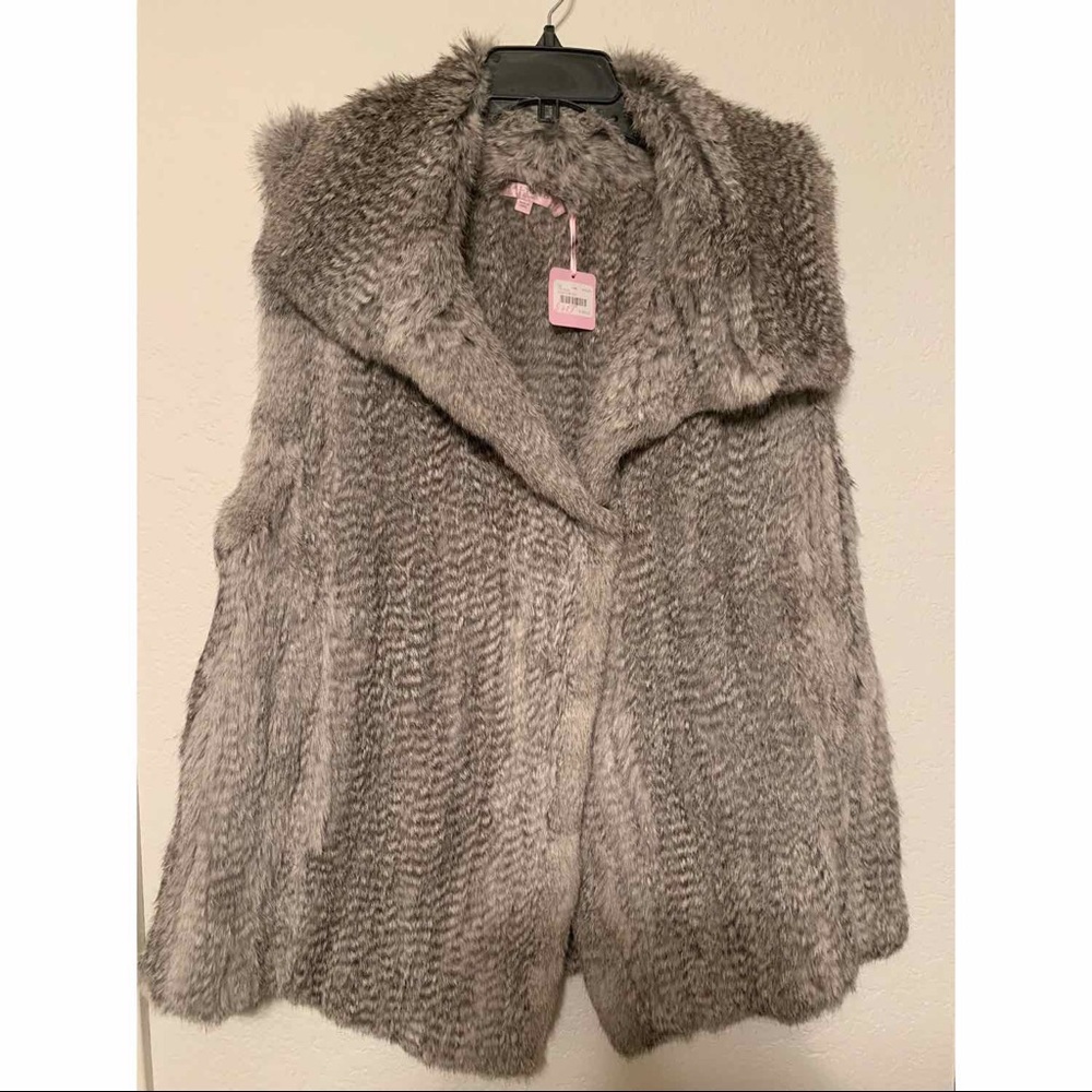 Silver Rabbit Fur Vest by Calypso (New With tags)
